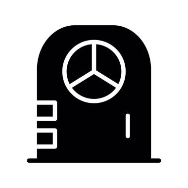 kapı vektör düz simgesi