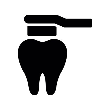 Web ve mobil uygulaması tasarımı, diş hekimi logo kavramı için beyaz arka plan üzerinde izole dişçi simge vektör