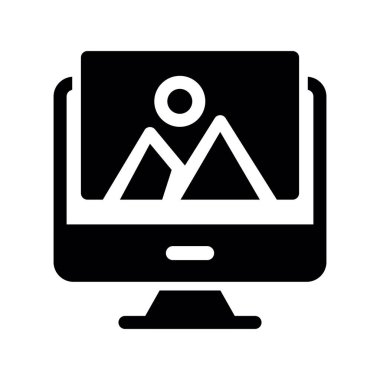 resim simgesi olan dizüstü bilgisayar, basit biçim