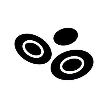 Bir beyaz topun siyah simgesinin vektör çizimi