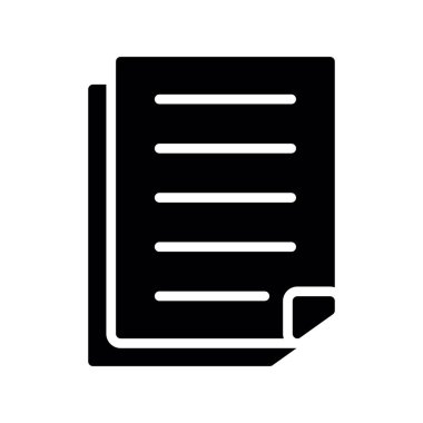 Belge Vektörü Simgesi İllüstrasyonu