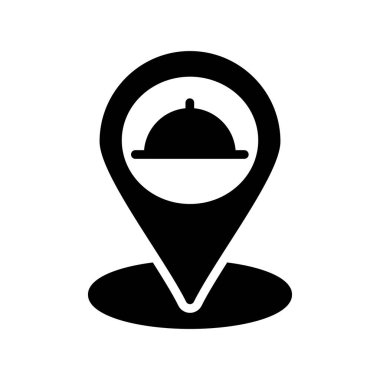 Beyaz arkaplanda harita simgesi çizimi