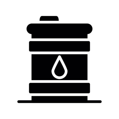 yağ tankı simgesi, vektör illüstrasyonu