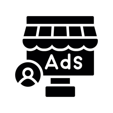 Pazarlama reklam sembolü vektör illüstrasyonu