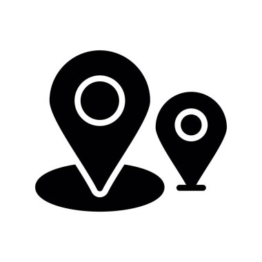 konum vektörü düz simge