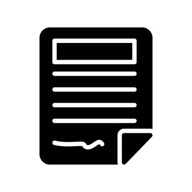 belge vektörü düz simge