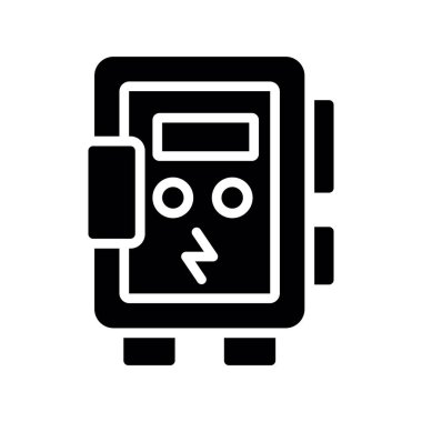 Akıllı pil vektör illüstrasyonlu akıllı telefon