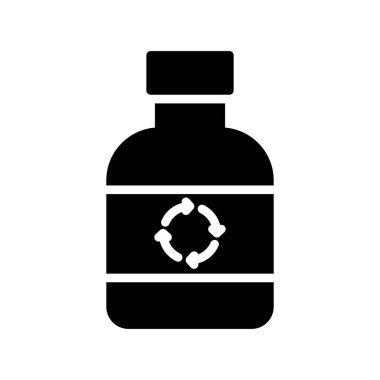 Sabun sembolü tasarımı ile şişe