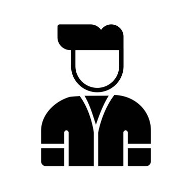 Şeffaf bir arkaplanda işçi vektör çizimi. Birinci kalite semboller. Konsept ve grafik tasarımı için simgeler.