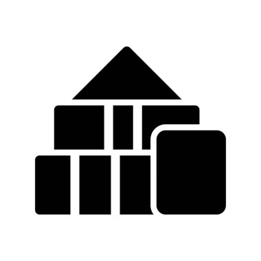 vektör siyah ve beyaz simge, vektör illüstrasyonu