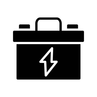 elektrik pil simgesi, basit vektör illüstrasyonu