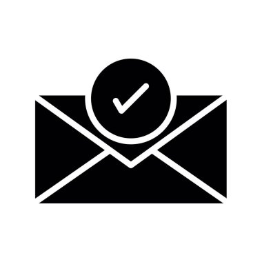 Posta simgesi vektörü. İzole edilmiş kontür sembolü gösterimi