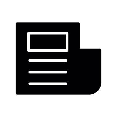 dosya vektörü glyph düz simgesi