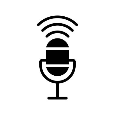 mikrofon vektörü ince çizgi simgesi