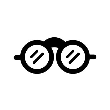 gözlük ve gözlük simgesi, vektör illüstrasyonu