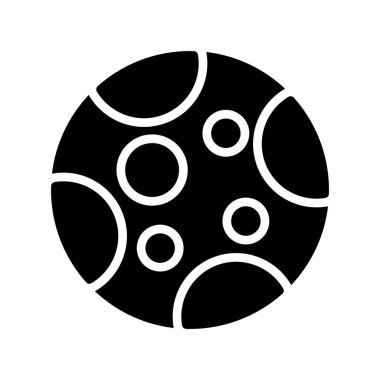 Bir topun siyah ve beyaz simgesinin vektör çizimi