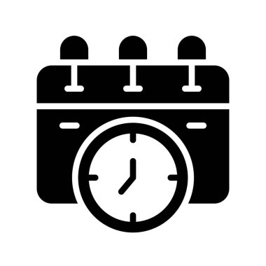 Beyaz arkaplanda saat simgesi. vektör illüstrasyonu.