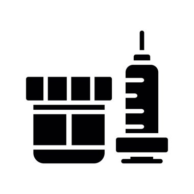 krem glyph düz simge tasarımı