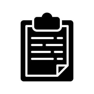 belge glyph düz simge dekoru