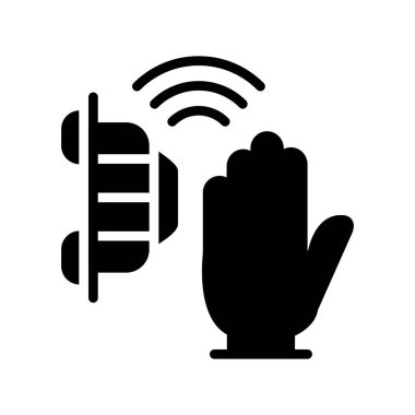 kablosuz Glyph Vektör Simgesi Tasarımı