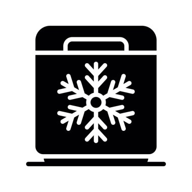 Kış vektörü düz simgesi