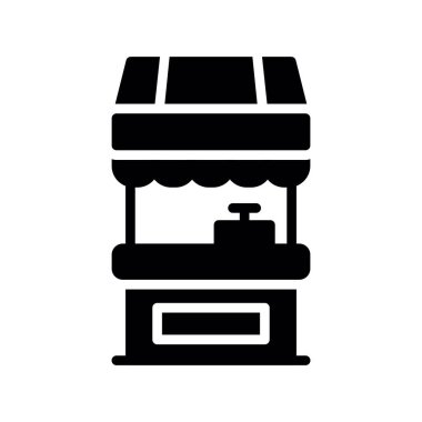 Kafe simgesi, basit vektör illüstrasyonu