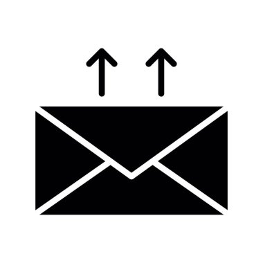 e-posta vektörü düz renk simgesi