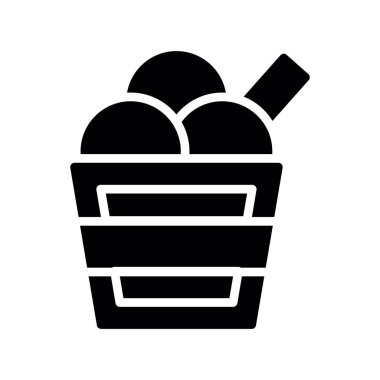 Yiyecek dolu bir sepetin vektör illüstrasyonu