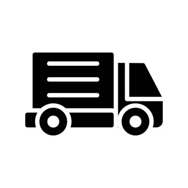 Kargo kamyonu simgesinin vektör çizimi