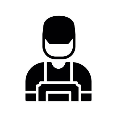vektör işçisi simgesi, basit vektör illüstrasyonu