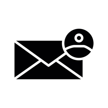 e-posta vektörü düz simgesi