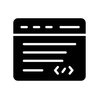 tarayıcı vektörü glyph düz simgesi