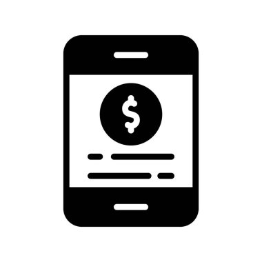 Beyaz arkaplanda akıllı telefon vektör simgesi