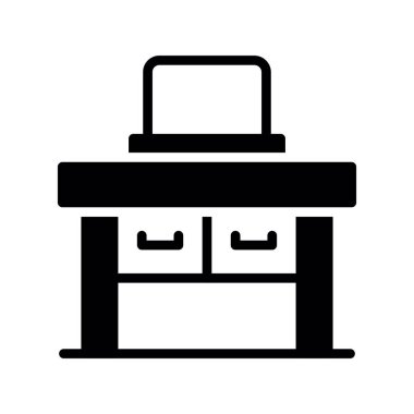Yazıcı simgesi vektör illüstrasyonu