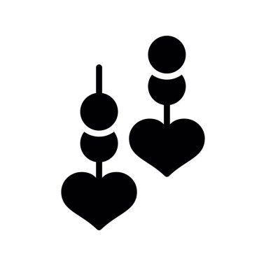 Aşk ve kutlama ikonunun vektör tasarımı. Aşkın grafiği ve web için modern stok sembolü.