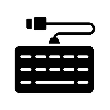 Klavye vektör simgesi düz resimleme