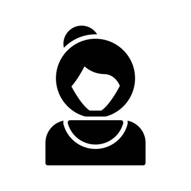 Bir kadın kullanıcının vektör avatarı