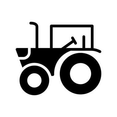 Traktör simgesi, vektör illüstrasyonu