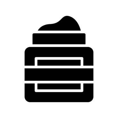 Beyaz arkaplanın siyah simgesinin vektör çizimi