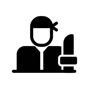 İngiliz anahtarı ve tornavidayla bir adamın vektör çizimi