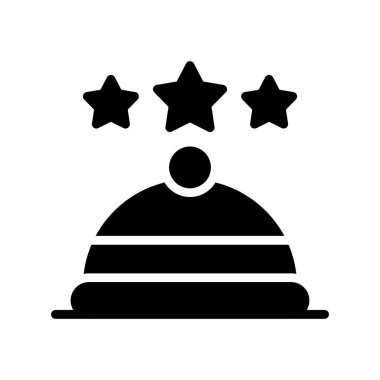 Glyph vektöründe yıldız derecelendirme simgesi