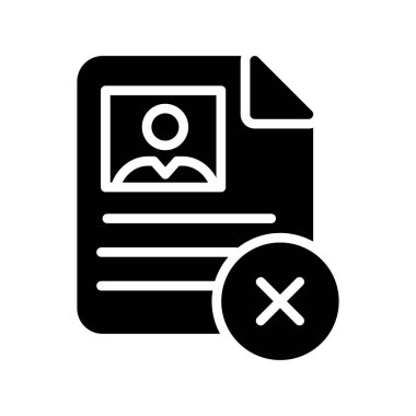 Kağıt dosya glyph vektör illüstrasyonlu belge