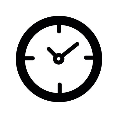 Saat simgesi, vektör illüstrasyonu