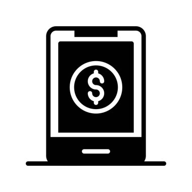 mobil bankacılık simgesi vektör illüstrasyonu