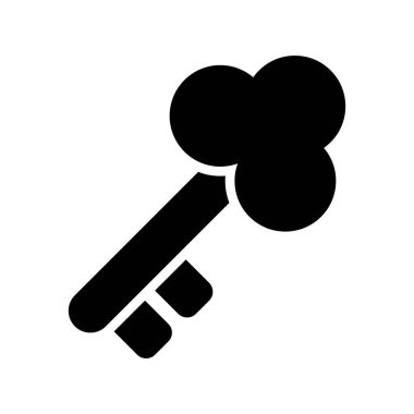 Anahtarın katı siyah simgesinin