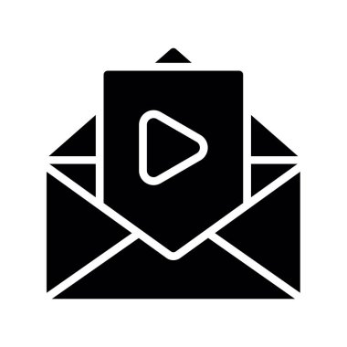 posta glyph düz vektör deseni