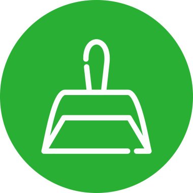 Yeşil ve beyaz bir ikonun vektör illüstrasyonu