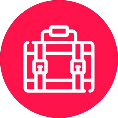 Çanta simgesinin vektör illüstrasyonu