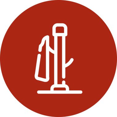 Benzersiz elektrik süpürgesi vektör çizgisi simgesi