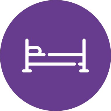 Yatak simgesinin vektör illüstrasyonu